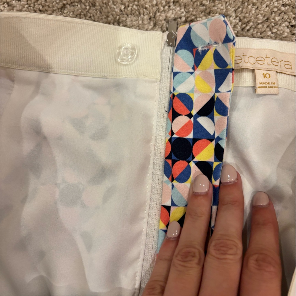 Etcetera Geometric Patterned Skirt - image 5